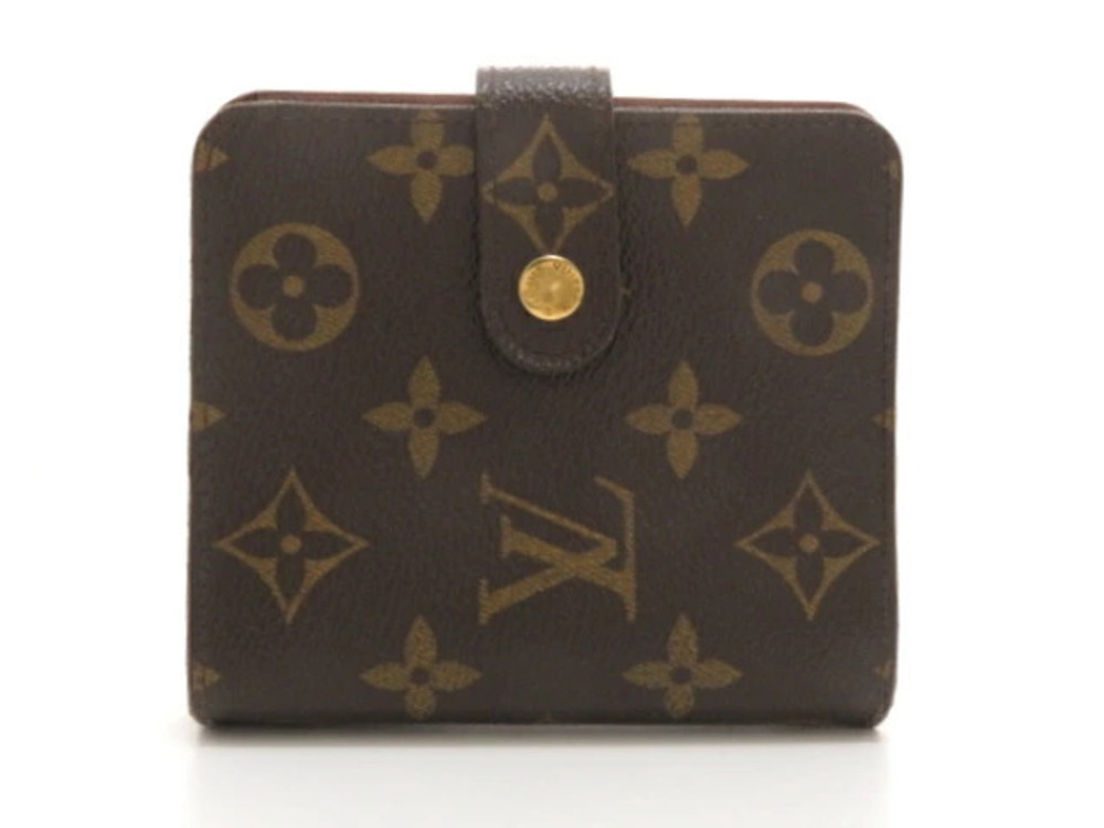 LOUIS VUITTON Compact Zip Bi fold Wallet Monogram